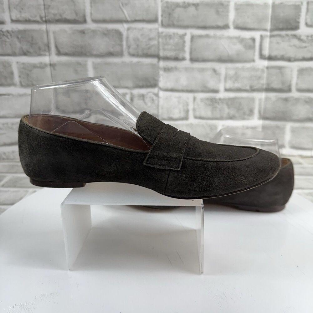 J.Crew Women's Size 7.5 Grey Suede Leather Comfort Penny Loafers - Picture 3 of 12